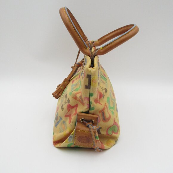 Dooney And Bourke Graffiti Spell Out Purse Coated Canvas Y2K No Strap - Picture 4 of 9